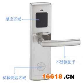 感应卡，机械钥匙，不锈钢把手