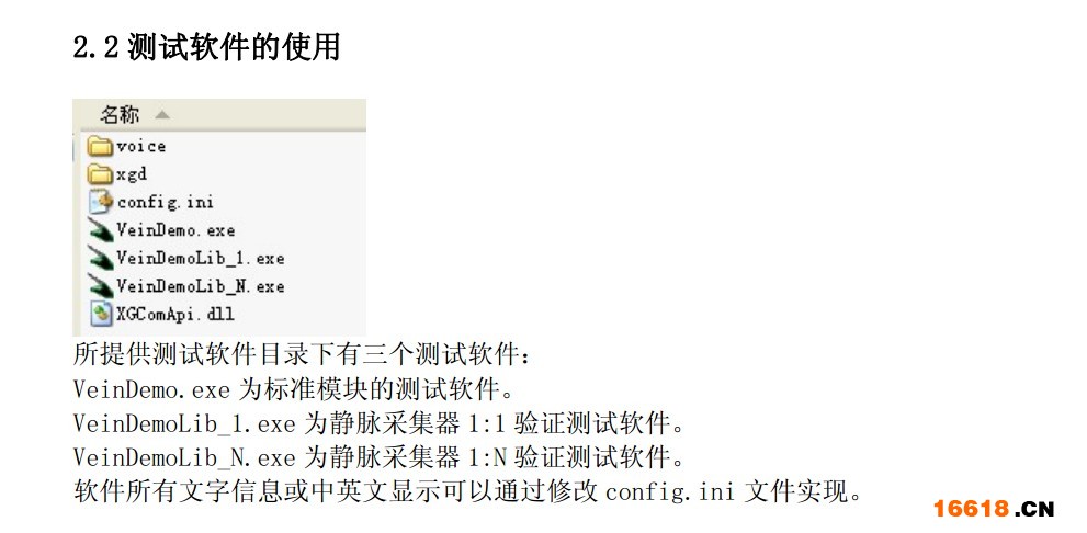 供应指静脉模块