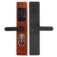 进口原木精雕智能锁